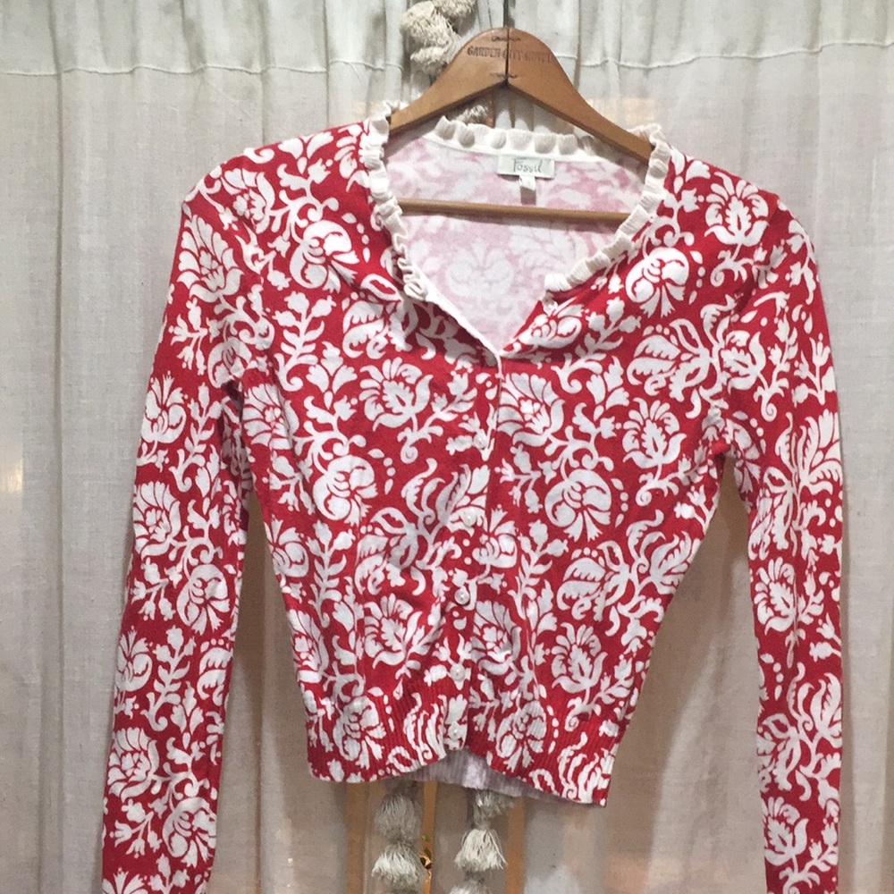 FOSSIL cardigan SWEATER. button Small. Long sleeve